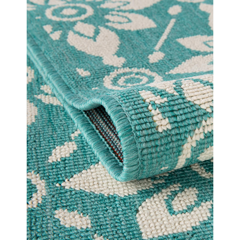 Indoor/Outdoor Trellis Area Rug, Round 3'1"