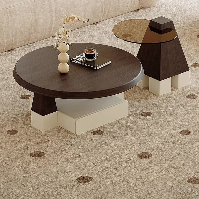 Table basse moderne et simple en bois massif