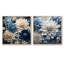 «Dahlia Blossom Delight» bleu et blanc - ensemble de 2 collages carrés Dahlia-1469561502-1469561499