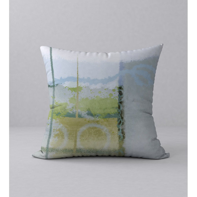Abstract Throw Pillow, 20" H x 20" W