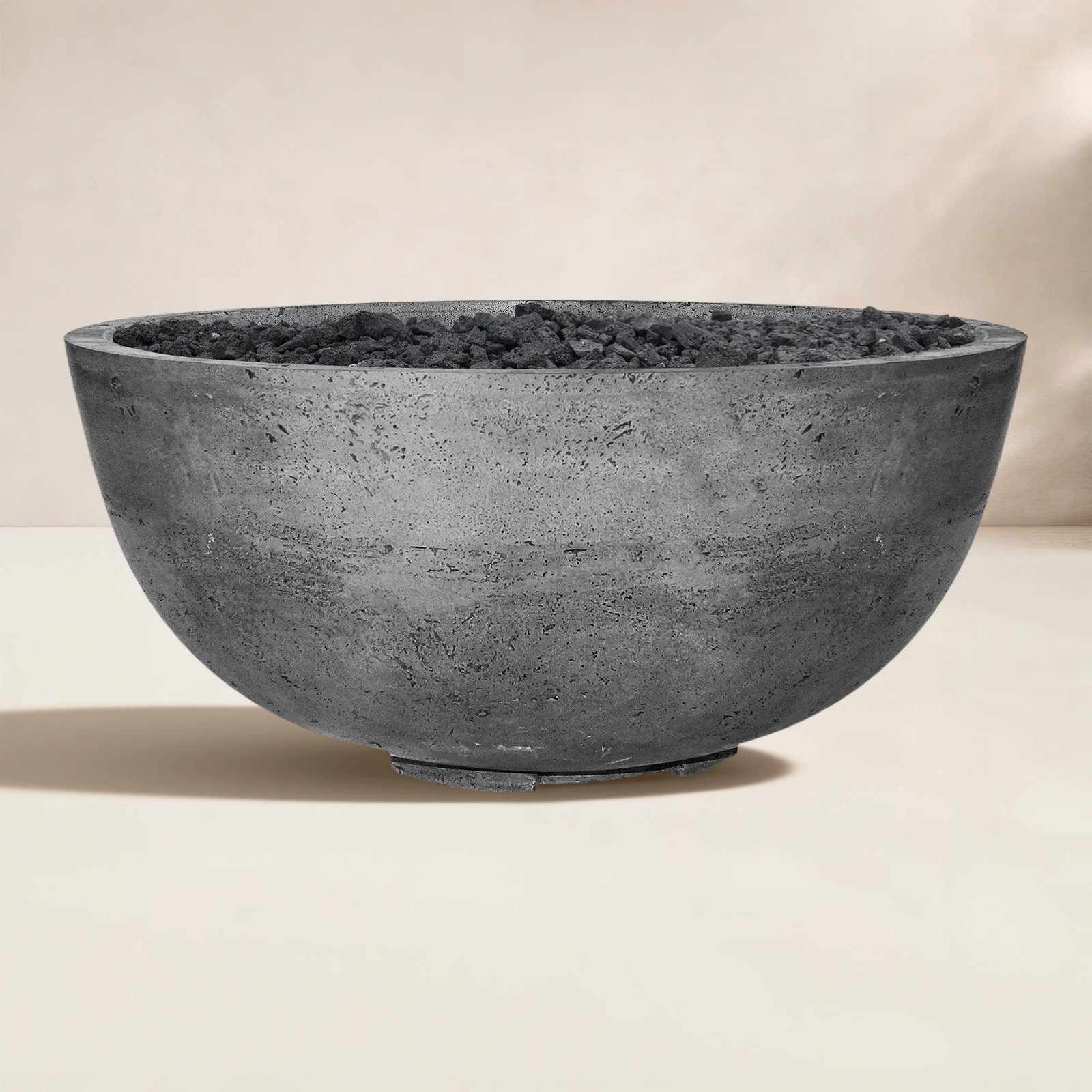 Round Fire Pit, Natural Gas, 18" H x 39" W x 39" D