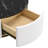 Modern Round Nesting Coffee Table Set with Drawer–Fluted Design-1601665684