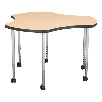 Structure Series Adjustable Height Mobile Cog Activity Table with Casters