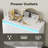 High Gloss Buffet Cabinet With Led Lights, Modern Sideboard Coffee Bar With 3 Doors, Handless Modern Sideboard Storage Cabinet For Living Room, Entryway, White-107333550