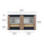 Meuble-lavabo double 60,50 po avec 2 armoires, 2 tiroirs et plateau en marbre de culture Emlyn-921005780