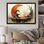 Art bouddhiste orange et beige Enso Lumières - Art mural spirituel, salon