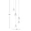 Luminaire suspendu cylindre grappe 5 lumières Brynn