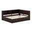 Lit de jour en bois pour grand lit avec éclairage à DEL intégré, ports de chargement USB, 2 tiroirs spacieux-6272667