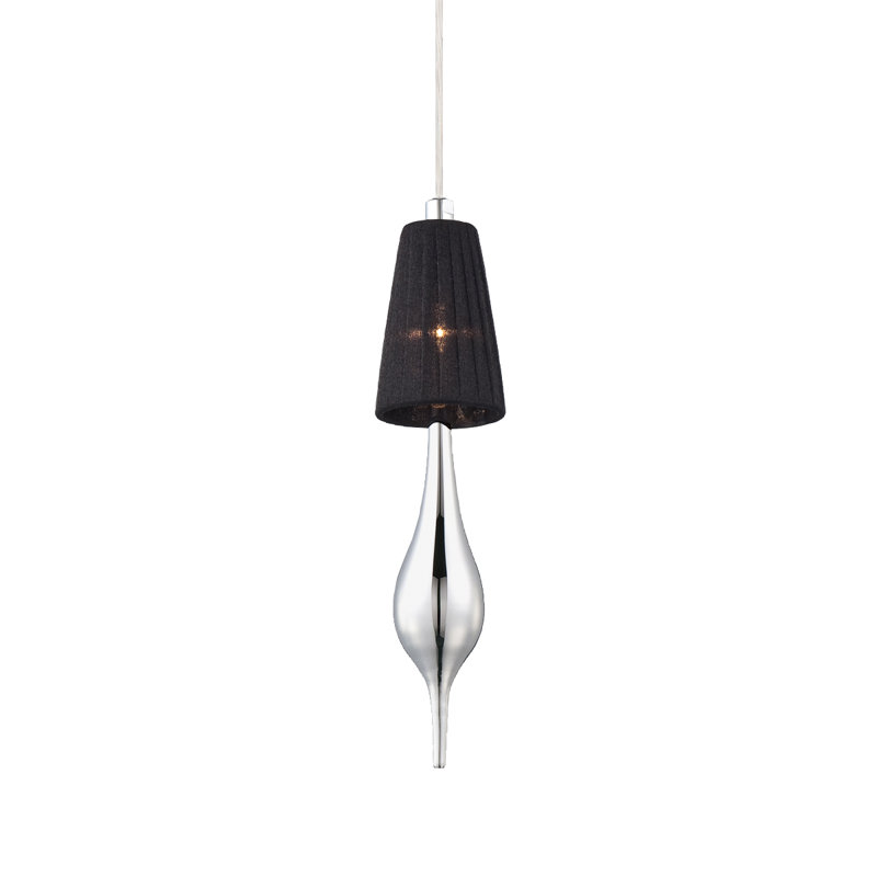 Luminaire suspendu conique à 1 lumière Aqua, Noir
