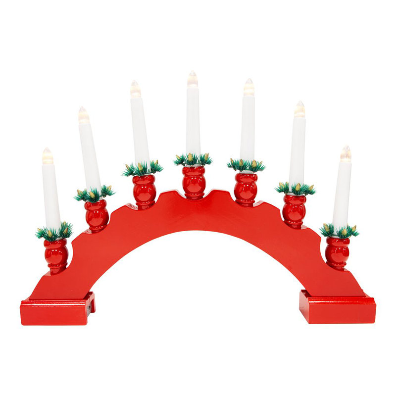 Taper Candle with Wood Holder