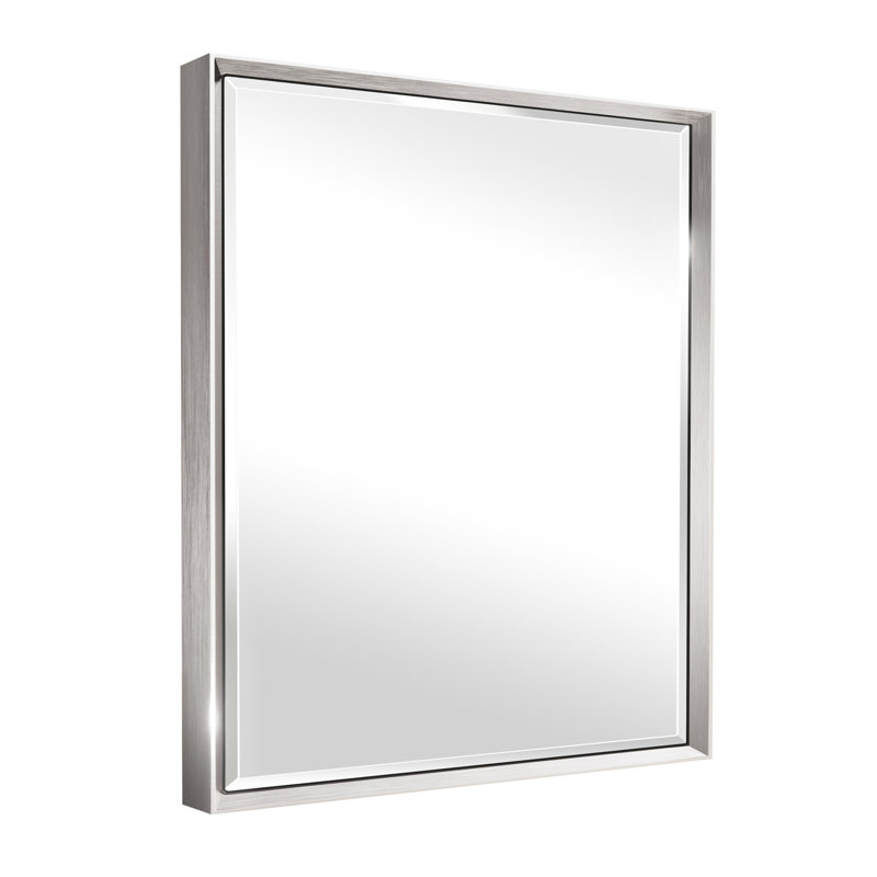 Miroir de salle de bain Lohoski, Argent argent, 36 po x 30 po
