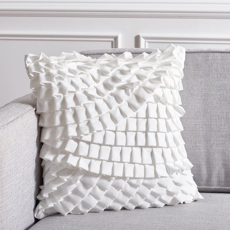 Teagen Ruffled Reversible Throw Pillow
