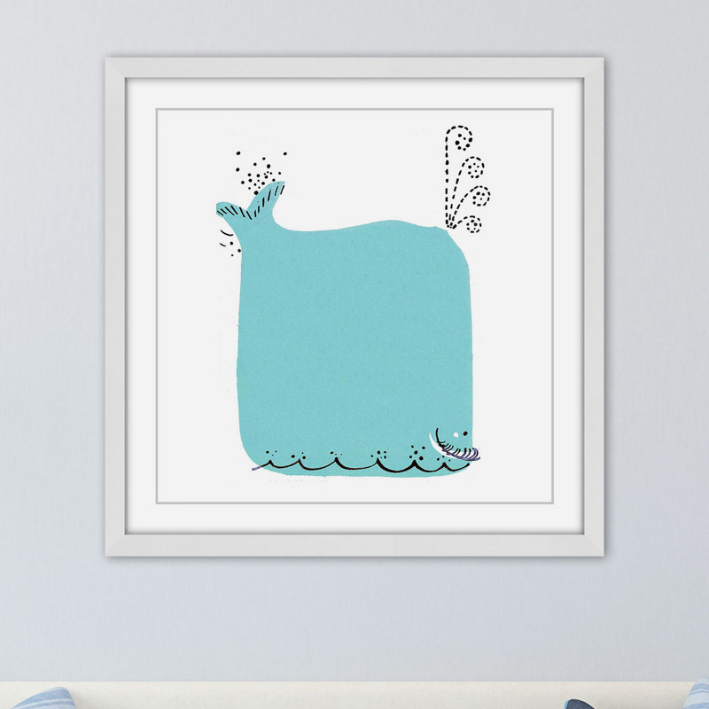 " Blue Whale " by Marmont Hill, 24" H x 24" W x 1.5" D