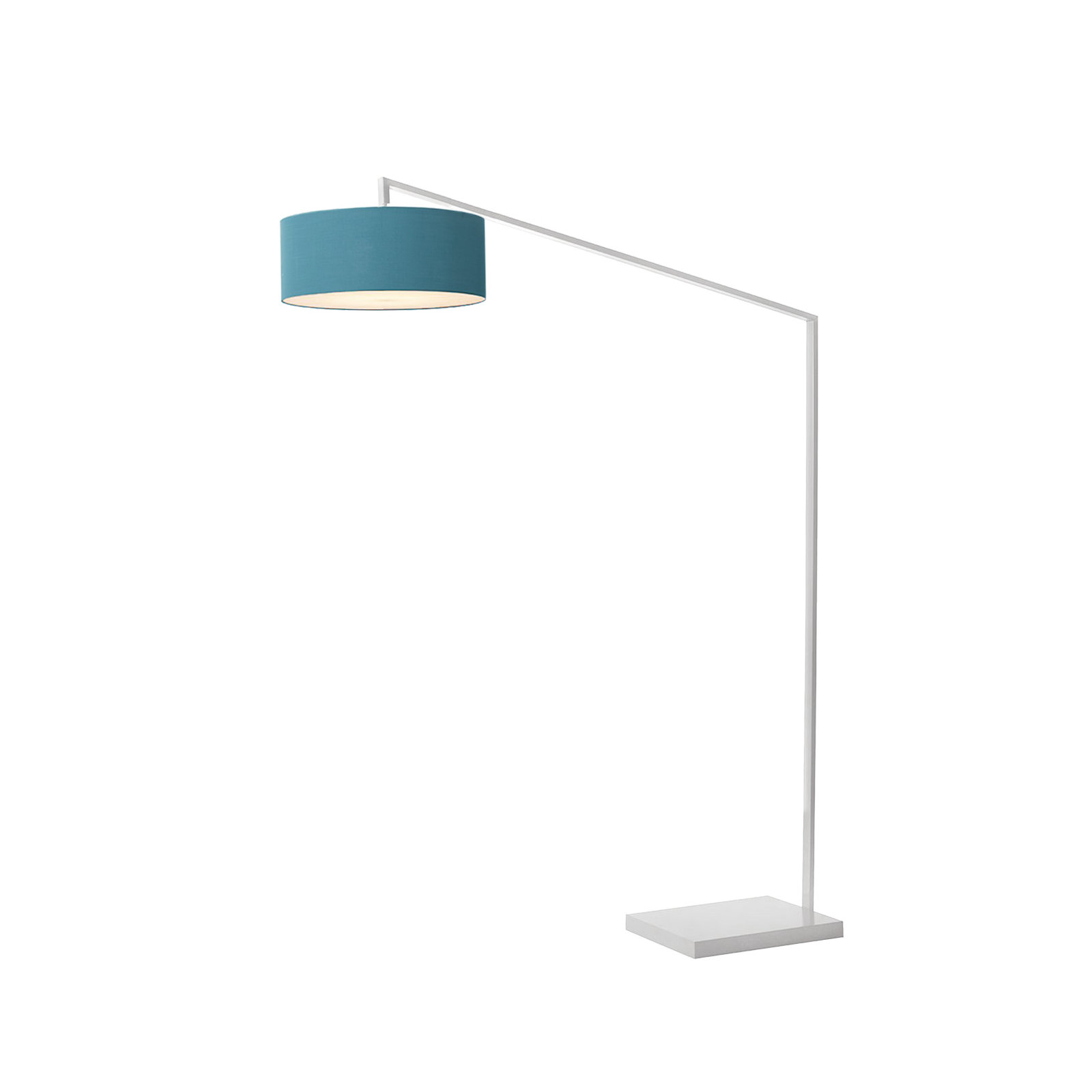 Stretch 87" Arc Floor Lamp, Drum Shade & Body, Dimmable, Turquoise