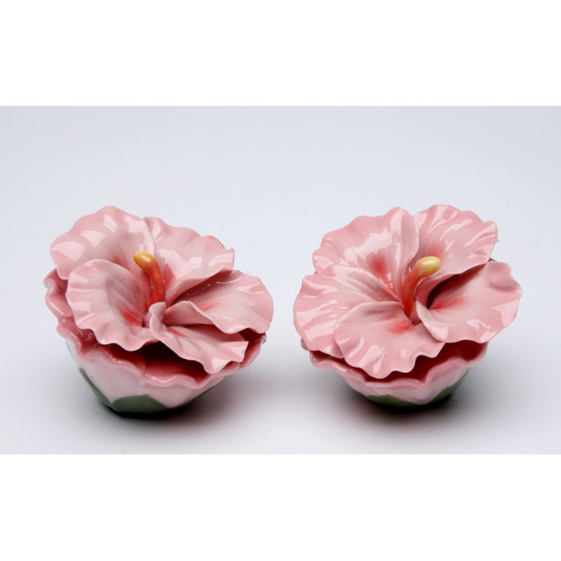 Cosmos Gifts Hibiscus Rosa Salt and Pepper Set