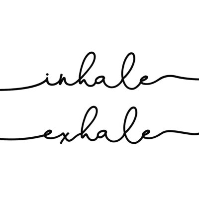 Inhaler Exhaler le yoga en noir et blanc