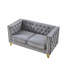 Canapé 3 places + 2 places. VELOUR GRIS-1966580753