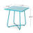 18" Side Table In Teal, Made Of Steel Teal With Constancy-1525750910