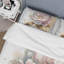 Ensemble de housse de couette camélia floral rose et doré - microfibre de polyester-1540084181