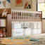 Lit mezzanine simple simple avec tablettes de rangement, glissade et échelle d'escalade-645214022