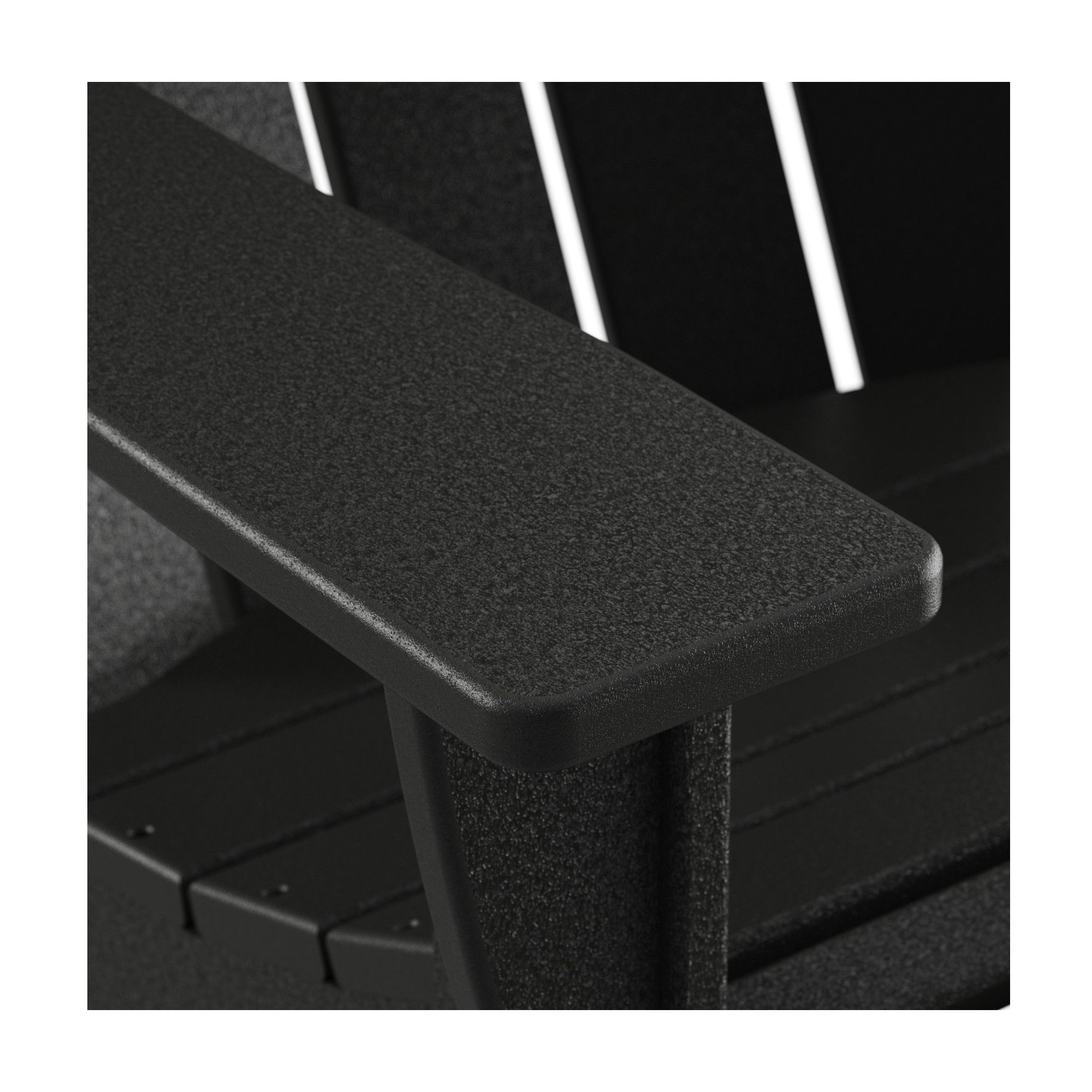 POLYWOOD Vineyard Curveback Resin Adirondack Chair, Black