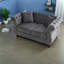 Canapés Chesterfield Compression en velours gris 58,8 pouces pour la maison