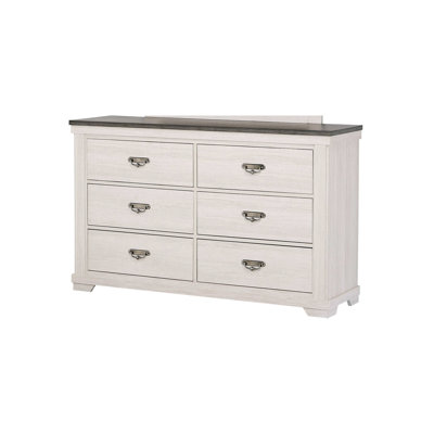 Commode de style rustique à six tiroirs, commode de chambre rustique