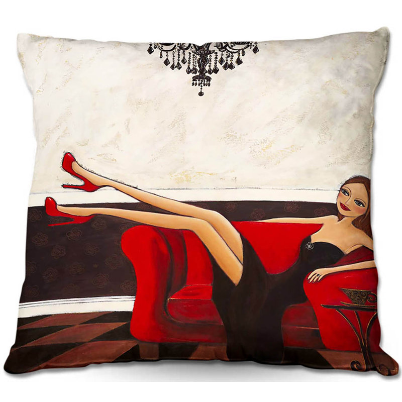 Canapé une nuit à la coussin décoratif carrée, 18 po x 18 po