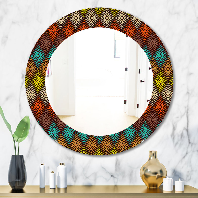 Triangular Colourfields Accent Mirror, 31.5" H x 31.5" W