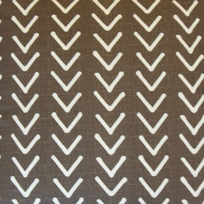 Roan Geometric Cotton Reversible Throw Pillow, 26" x 26", Mud