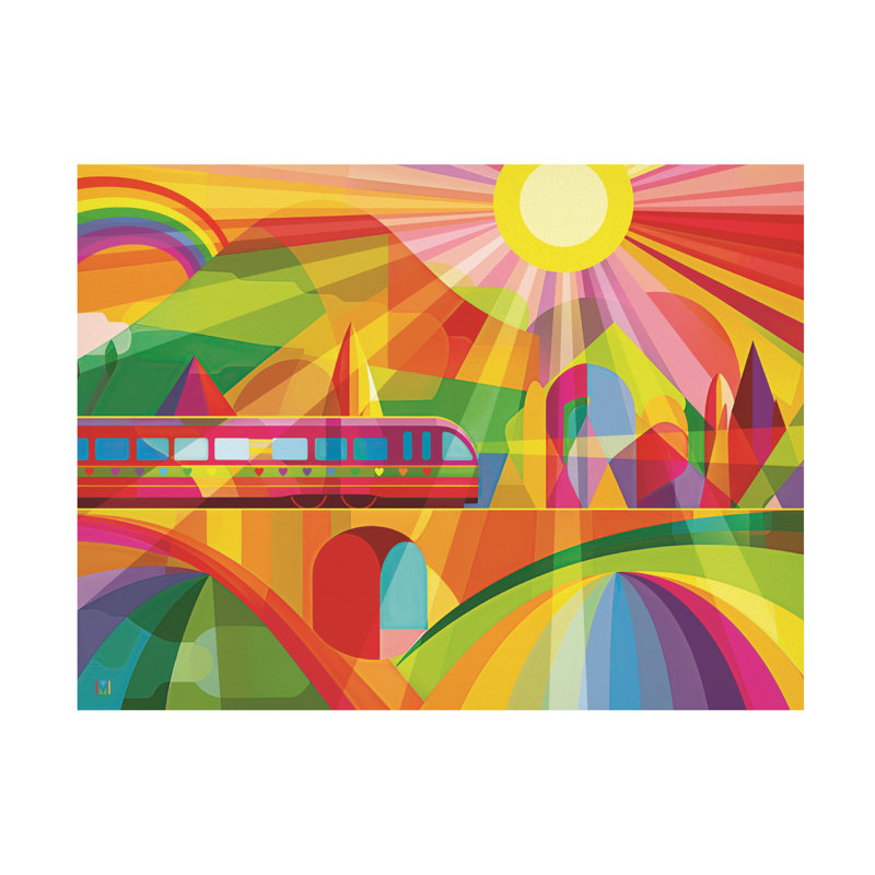 Michael David Ward Rainbow Express Canvas Art, 24" H x 32" W