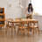 Burlywood Rectangular Solid Wood Dining Table-805644775