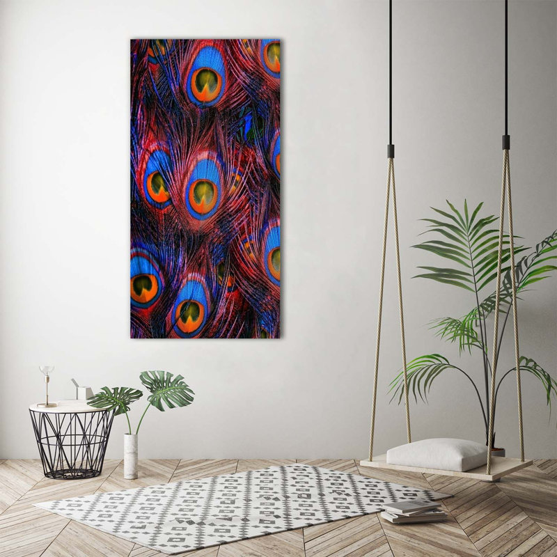 Peacock Feathers - Wrapped Canvas Print