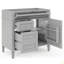Meuble-lavabo de 36 po sans lavabo supérieur, armoire de rangement de salle de bain avec 2 tiroirs et un tiroir basculant (PAS D'ÉVIER DE BAC)-1712790400-1712790412