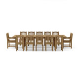 Chelsea Outdoor 13 - Piece Teak Dining Set