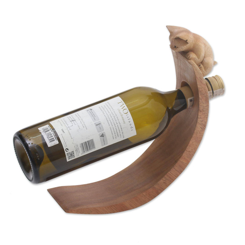 Bartko Solid Wood Wine Bottle Rack in Brown