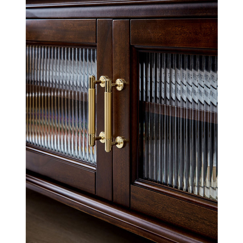Pure solid wood style TV stand