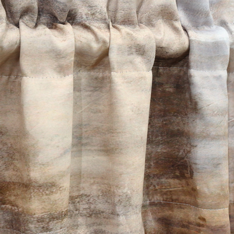 Alizandra 52" W Window Valance, Beige Brown