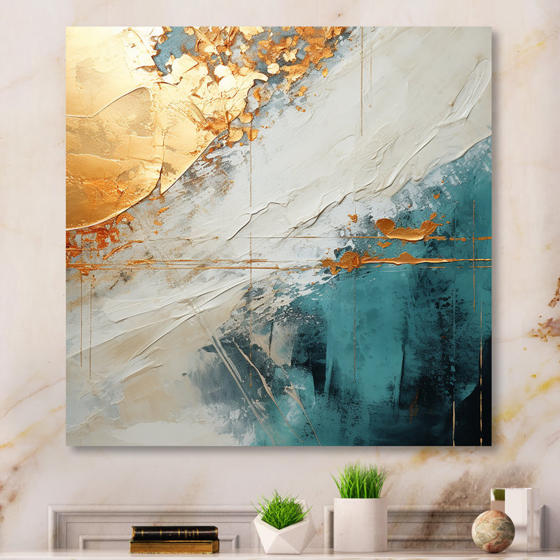 - Art mural abstrait en métal, H 16 po x l 16 po x P 1 po