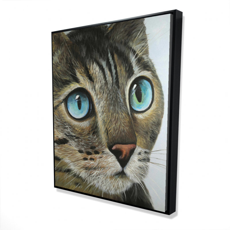 «Curious Cat Portrait» sur toile