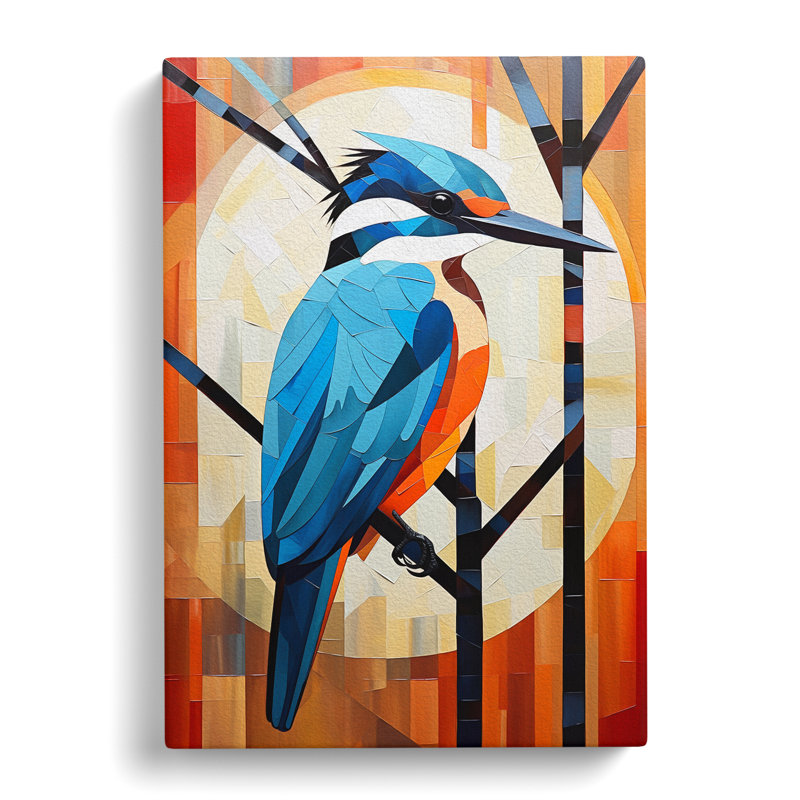 Kingfisher Constructivism - Wrapped Canvas, 60cm H x 40cm W x 3cm D