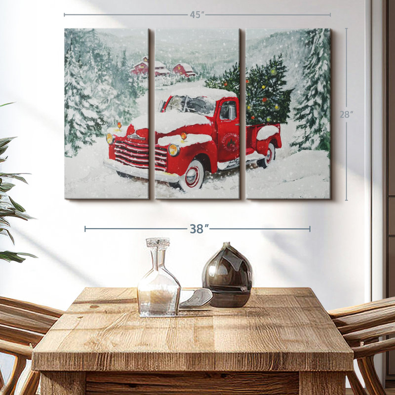 «Vintage Christmas» sur toile, H 28 po x l 45 po