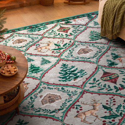 Tapis de Noël à motif marocain Laziya