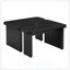 Table basse rectangulaire rectangulaire en bois, table de ferme en forme de L pour salle à manger et jardin-725178533