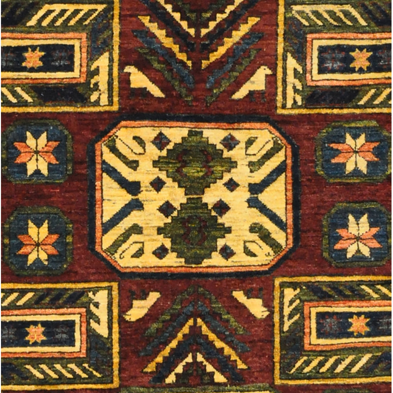 Tapis afghan en laine noué à la main Kazak