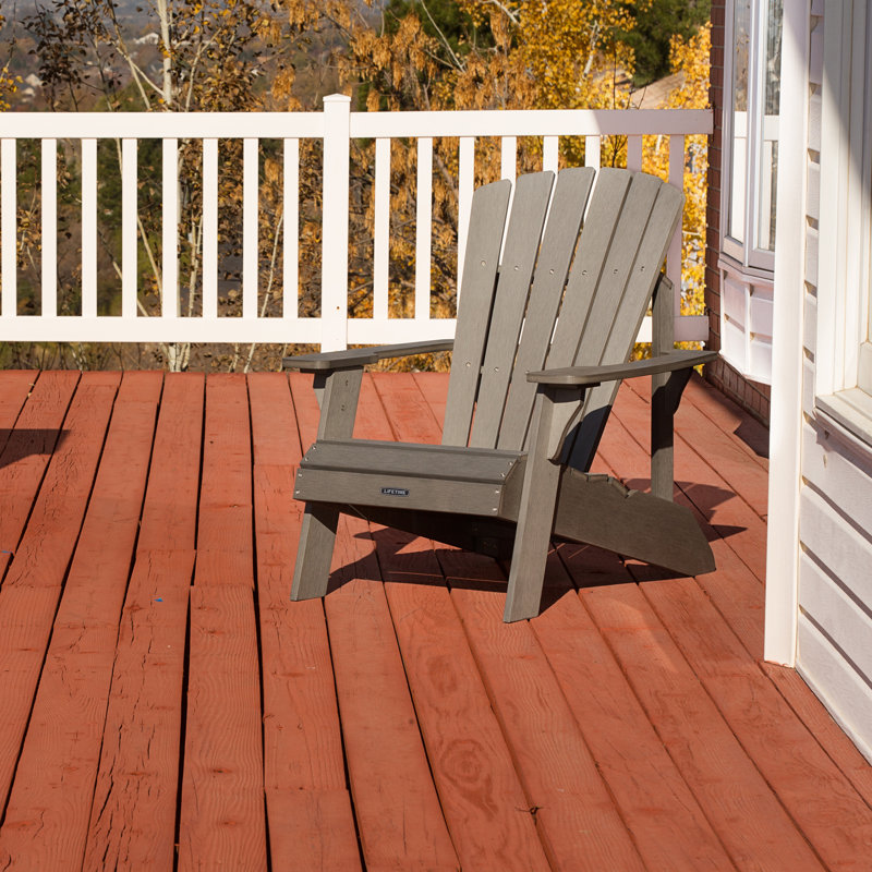 Chaise Adirondack en résine / plastique, Gris havre