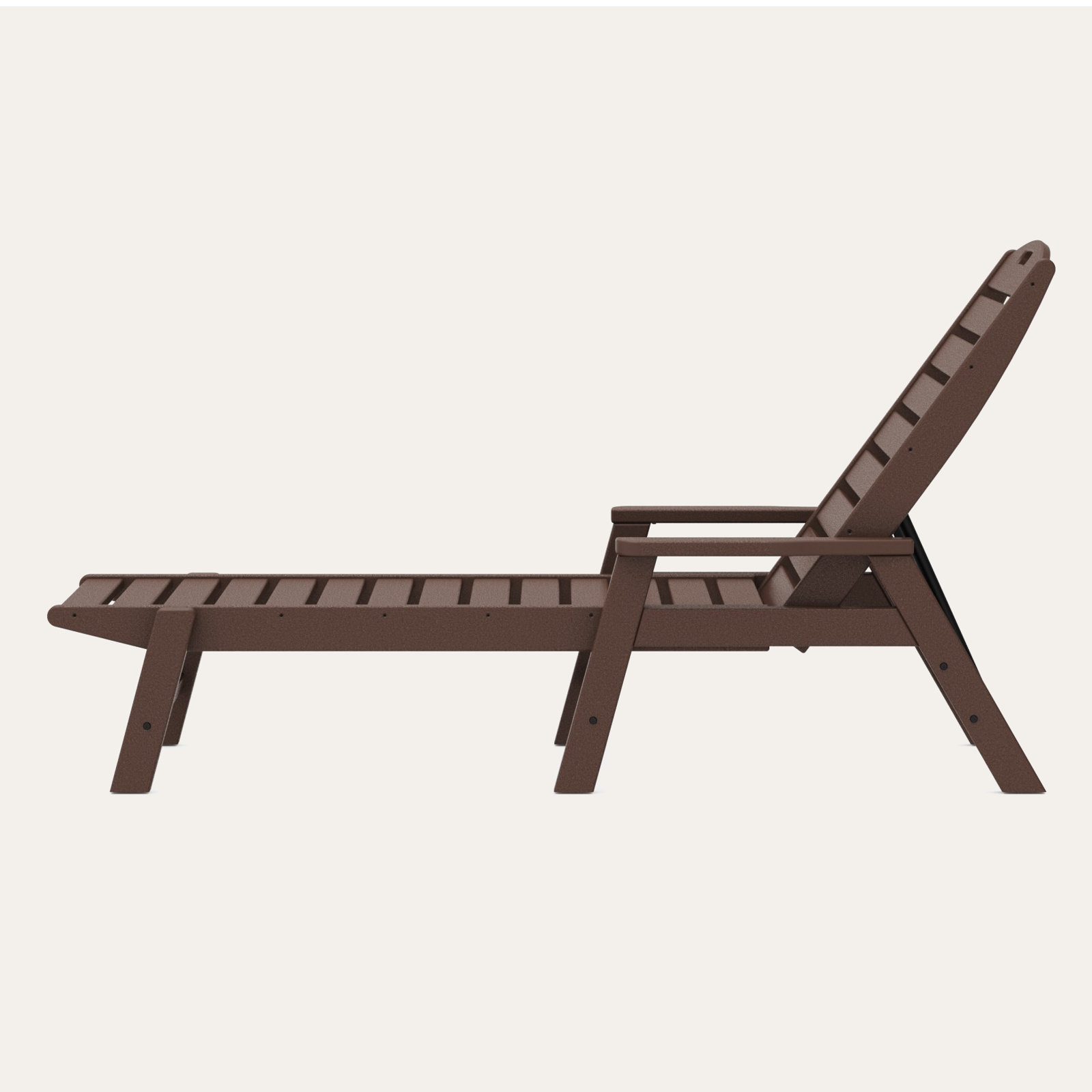 POLYWOOD® Nautical 27" Patio Chaise Lounge, Mahogany