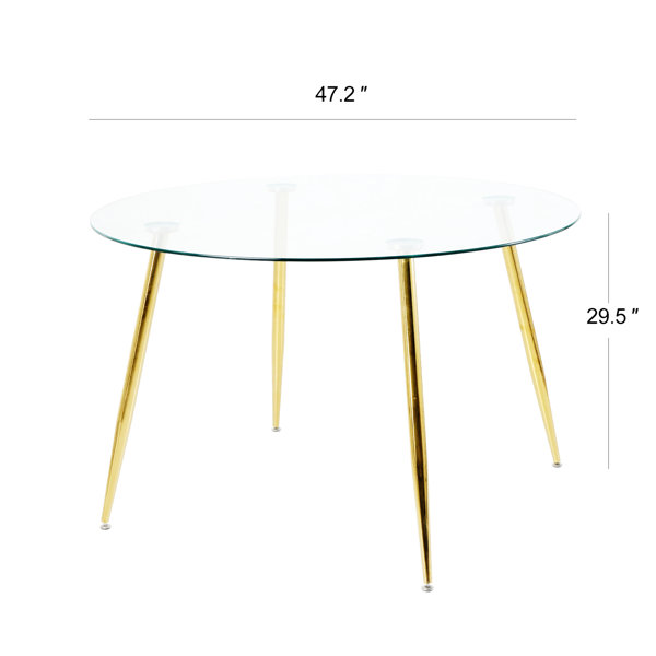 Everly Quinn Modern Simple Round Glass Dining Table - Wayfair Canada