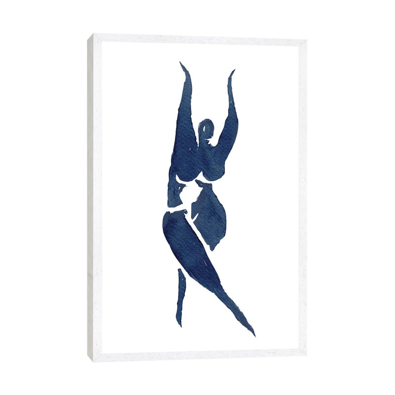 La Danse by Mike Koubou - Print on Canvas, 152.4cm H x 101.6cm W x 3.81cm D, White Framed