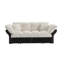 Lit escamotable multifonctionnel 3 en 1 beige, coussins moelleux et tissu respirant-1433470215